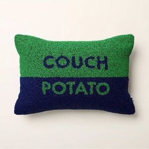 NWT KSNY Green and Blue Couch Potato Pillow